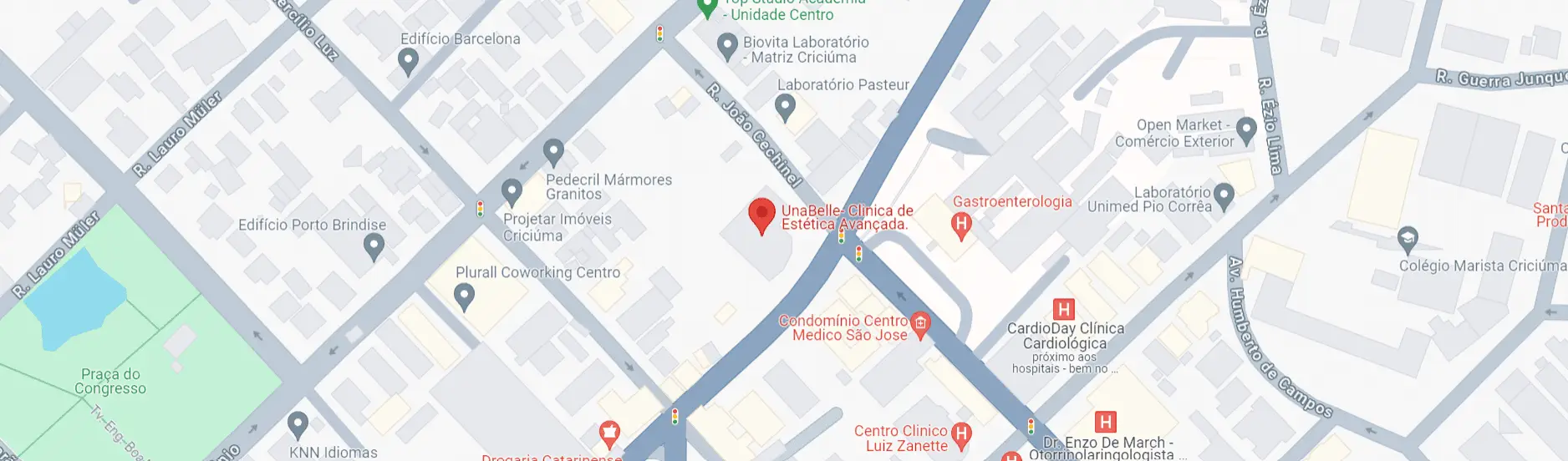 Mapa Clinica Unabelle estética avançada